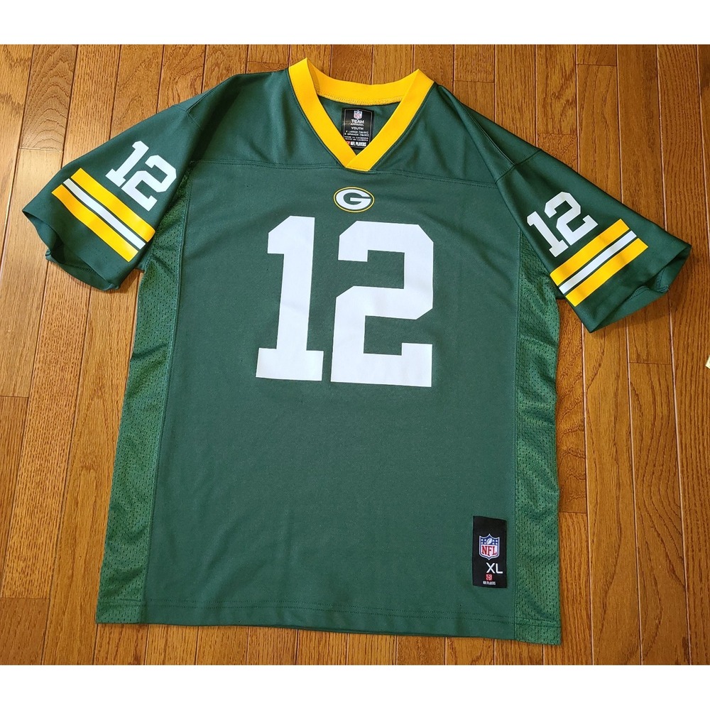 Green Bay Packers NFL Team Apparel Aaron Rodgers #12 Jersey Youth XL 18-20